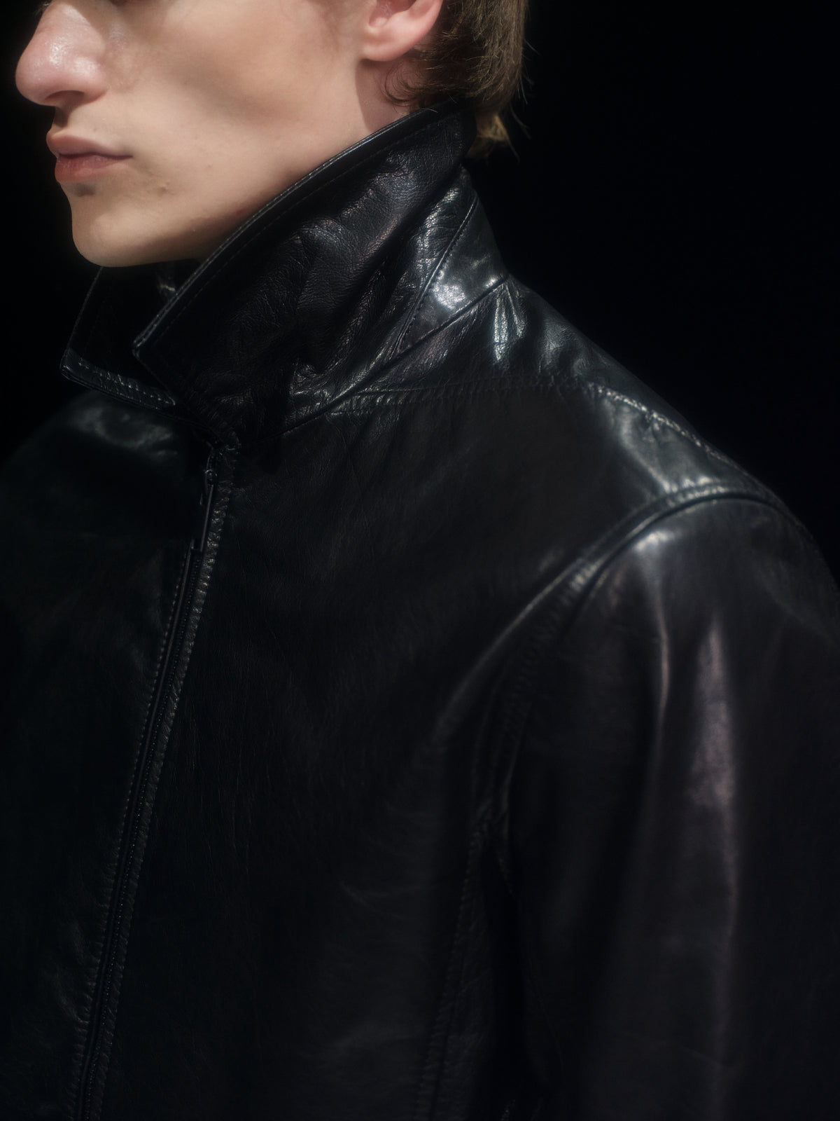 A06 JET Washed Waxed Steerhide Leather Jacket