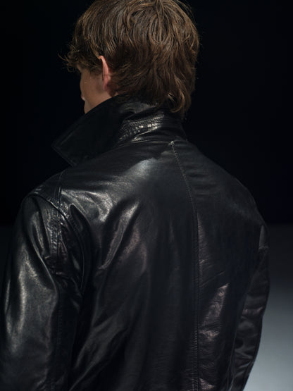 A06 JET Washed Waxed Steerhide Leather Jacket