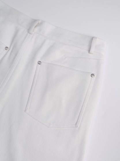 C08 DARTS Straight-Leg Quilted Jeans