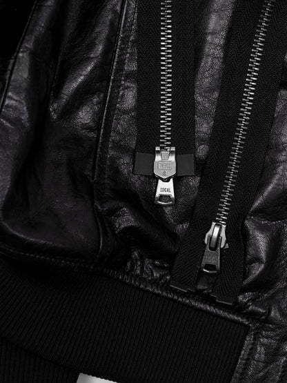 A06 JET Washed Waxed Steerhide Leather Jacket