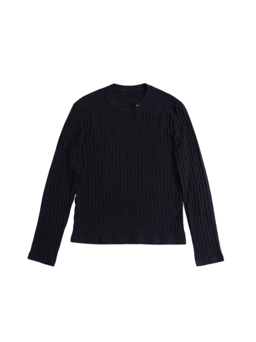 B04 ENRI Slim Fit Small Neckline Long Sleeve T-Shirt