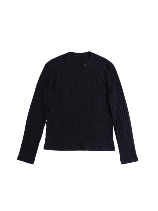 B04 ENRI Slim Fit Small Neckline Long Sleeve T-Shirt
